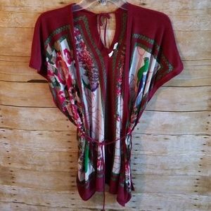 Anthropologie Moth Peacock Kimono Sweater Sz M/L